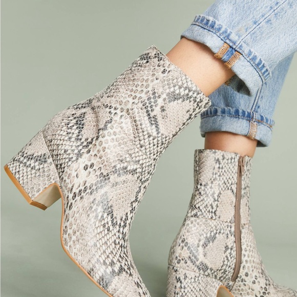 Anthropology Matisse Snakeskin (faux) Ankle Boot 8.5 - Picture 2 of 8